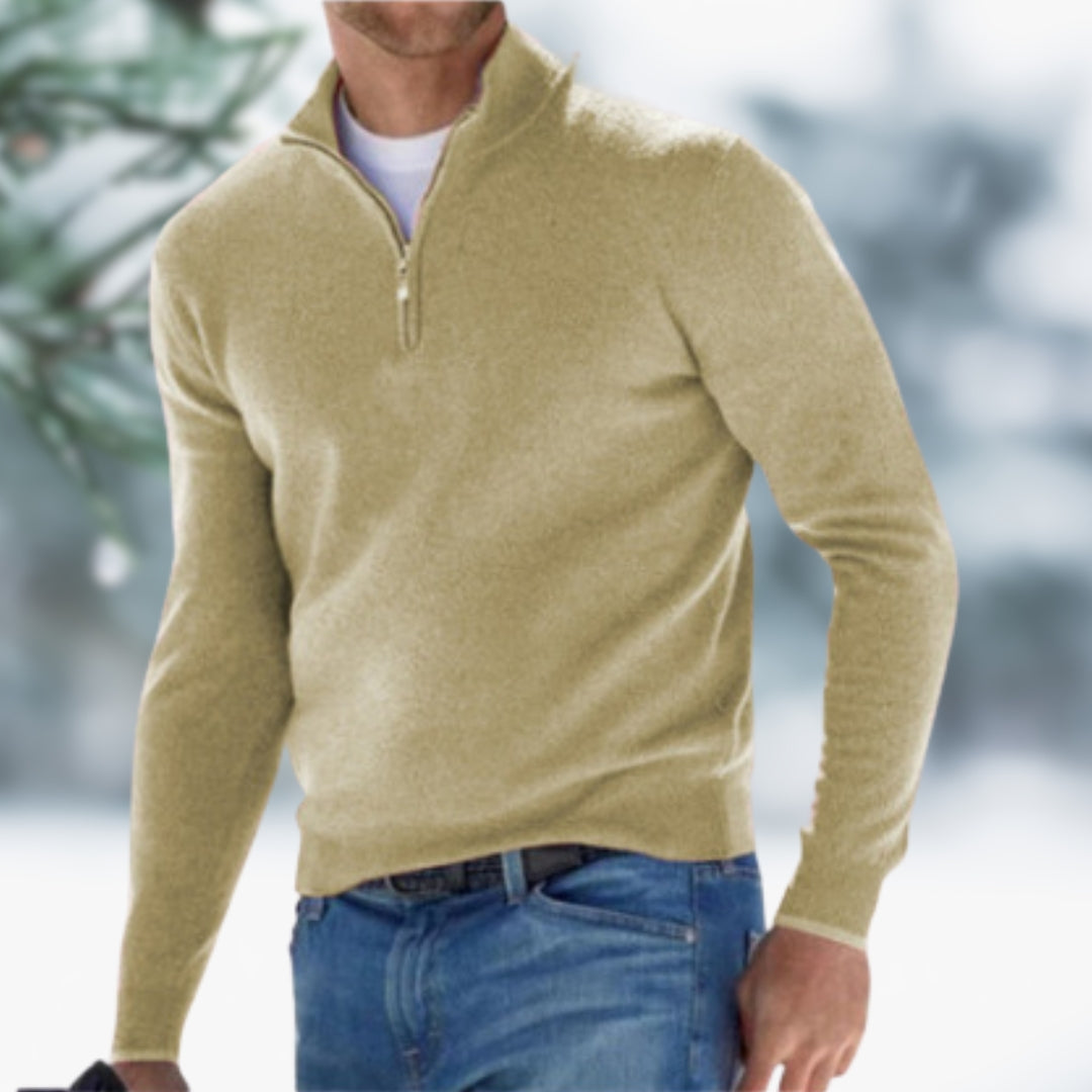 MARK | Men's Fine Knit Quarter-Zip Sweater