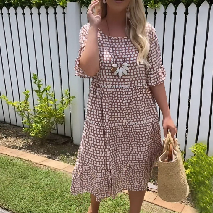 Nicola - Short-Sleeved Midi Dress