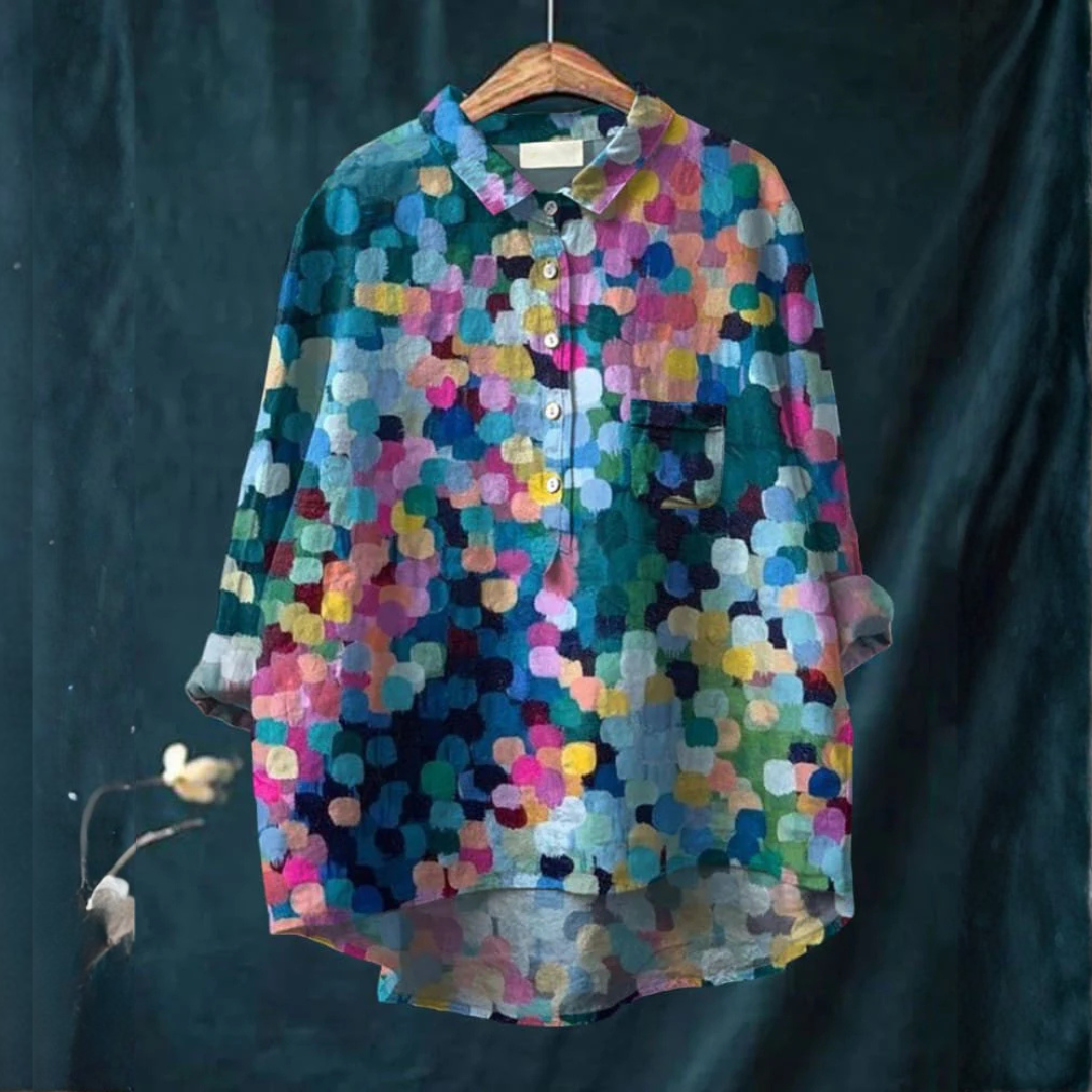 Eleonora – Patterned Linen Shirt