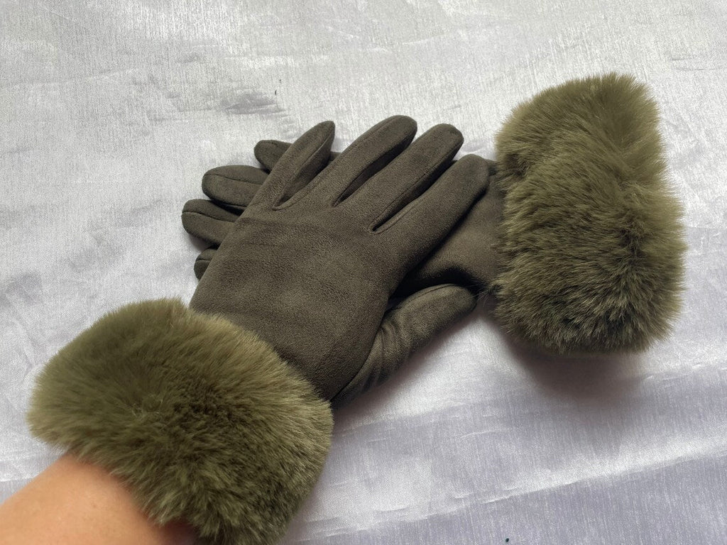 Winterhandschuhe mit Kunstfell
