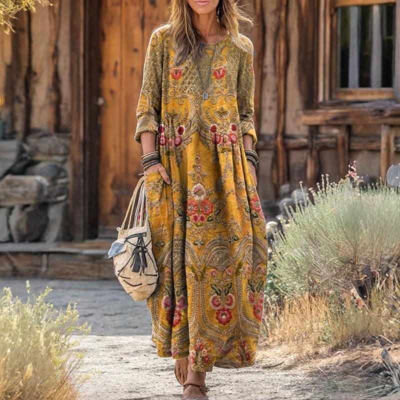 Evelyn | Retro Style Long Sleeve Casual Dress