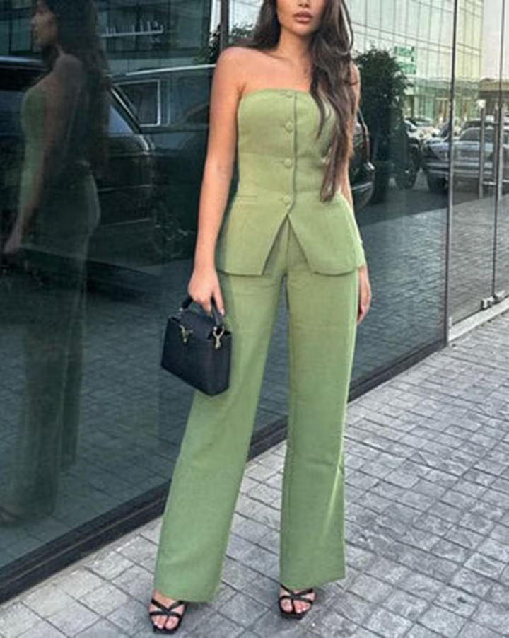 Bria - Strapless Two-Piece Button Set