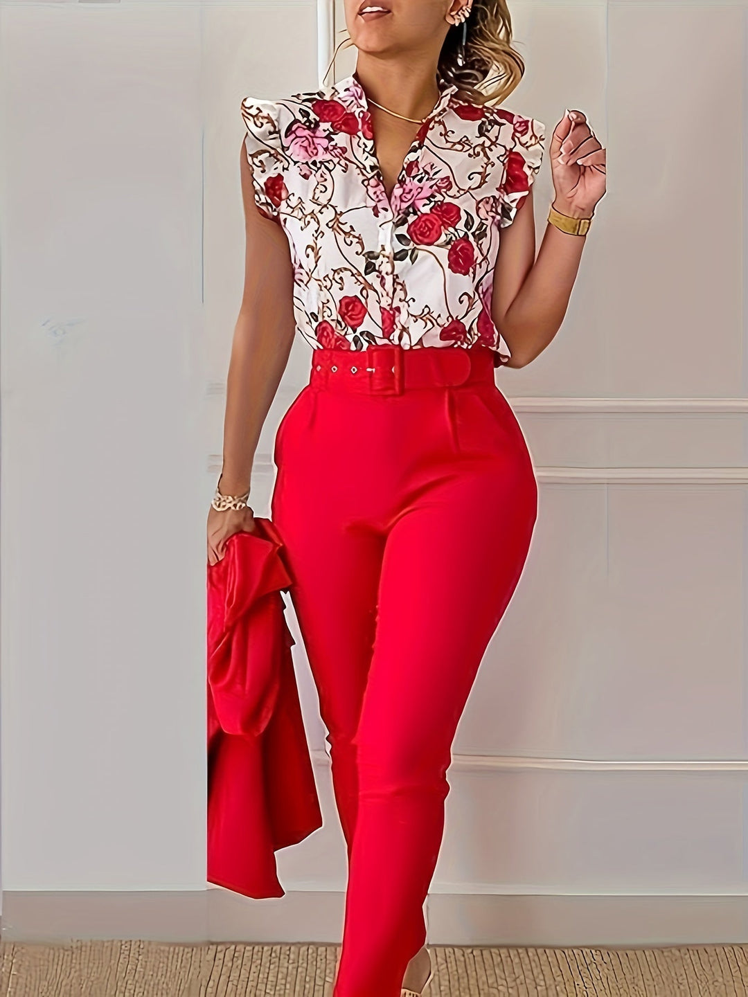 Rainie - Stylish Set with Ruffled Hems