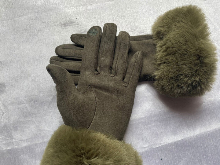 Winterhandschuhe mit Kunstfell