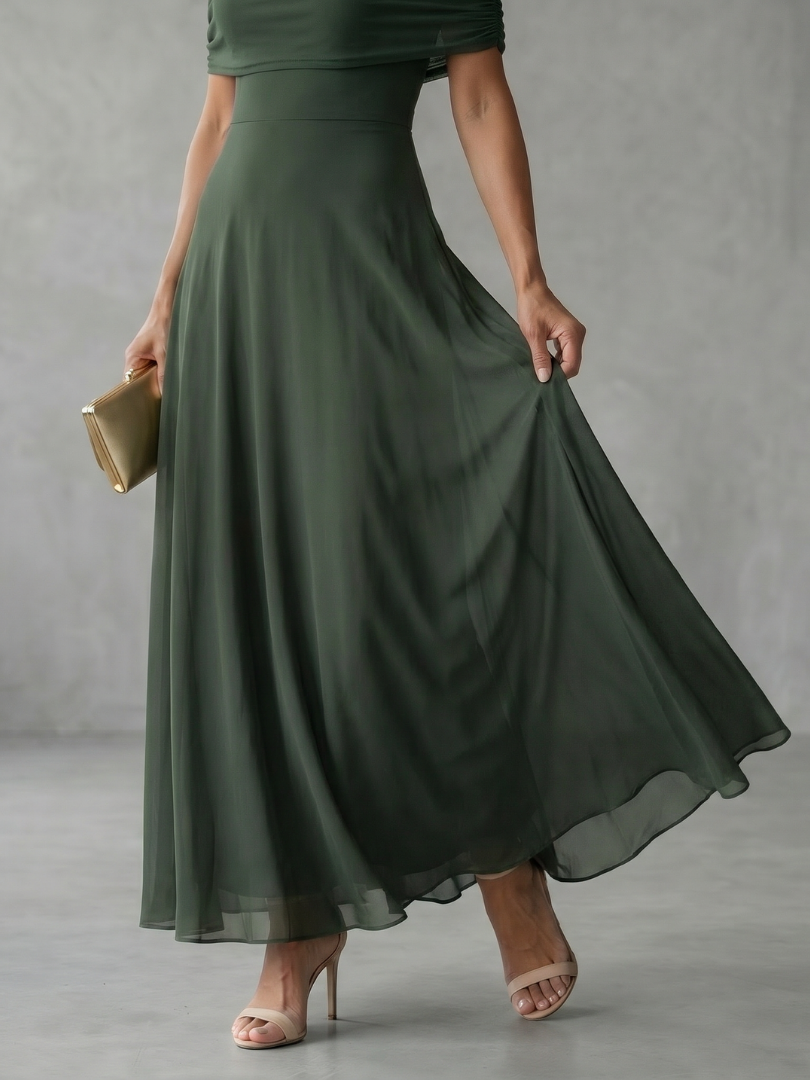 June | Off-the-Shoulder Draped Midi Dress