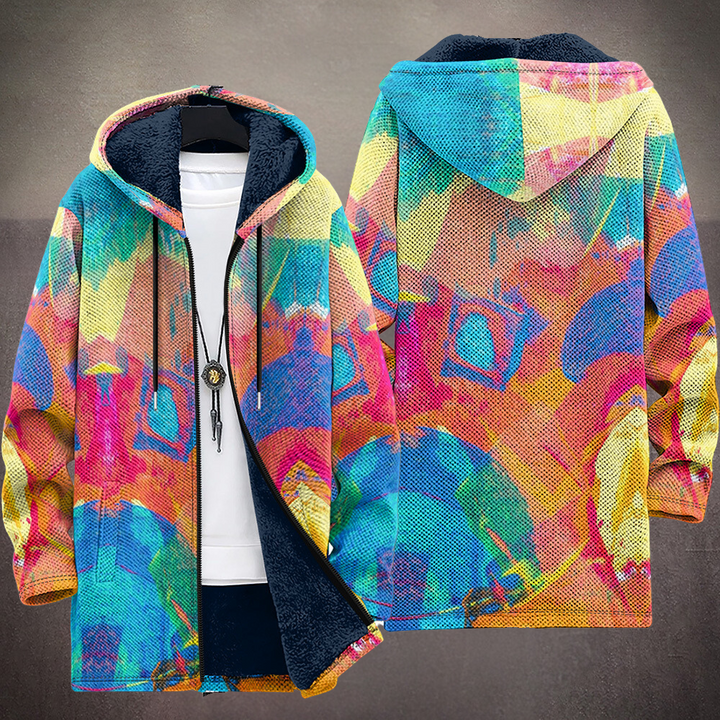 MARIAH | VIBRANT 3D-PRINTED ELEGANT HOODED JACKET