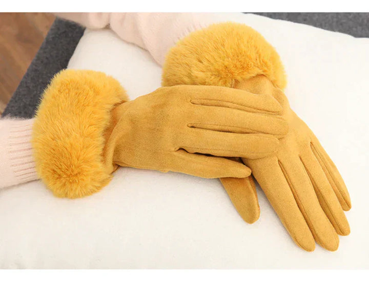 Winterhandschuhe mit Kunstfell