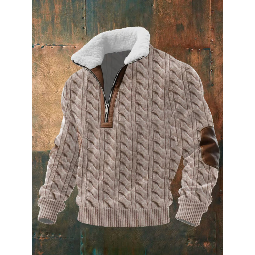 SILVORO | Fleece pullover with high collar