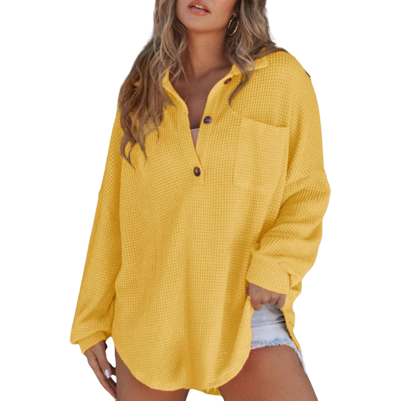 KATHRYN™ – Airy V-Neck Button-Up Blouse