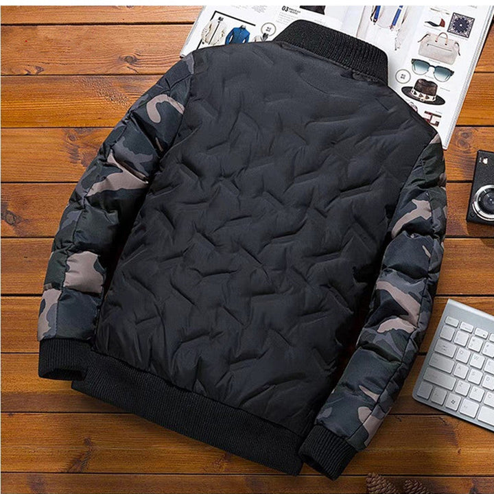 Men's bomber jacket with pockets, long sleeves