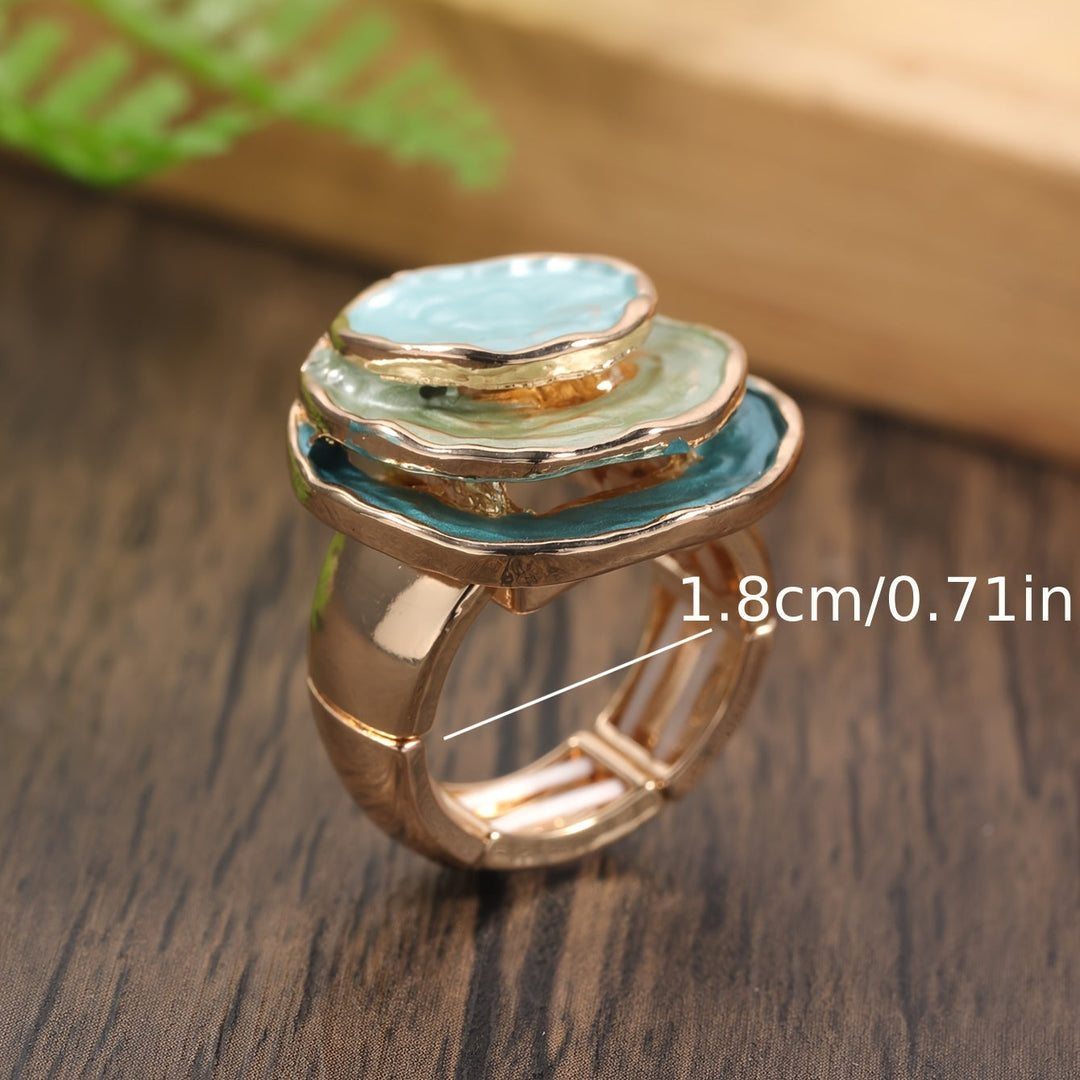 Triple Layer Boho Enamel Ring