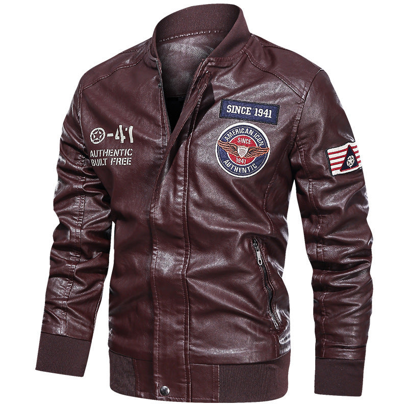 Men’s bomber jacket with long sleeves and zippered pockets