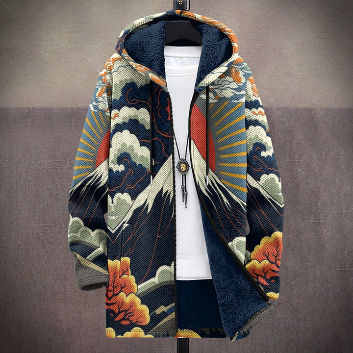 ALYANA'S BREATHTAKING CARDIGAN, INSPIRED BY VOLCANIC ART