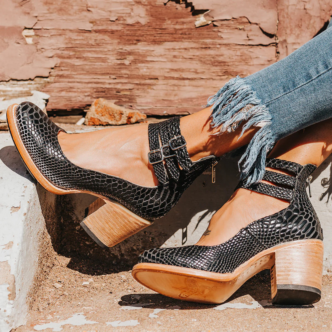 CAMILLE | Strap Pumps — comfortable block heel