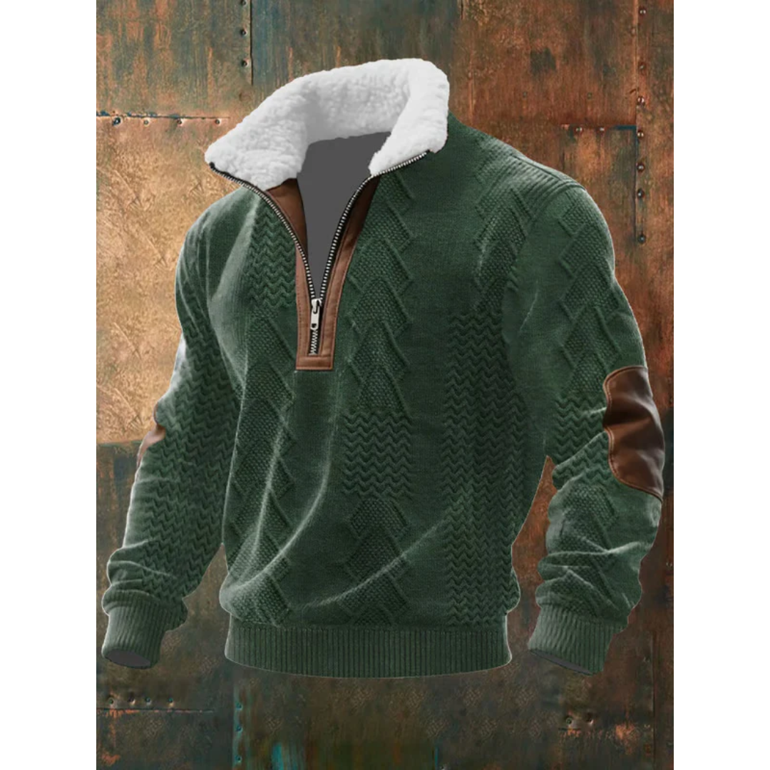 SILVORO | Fleece pullover with high collar