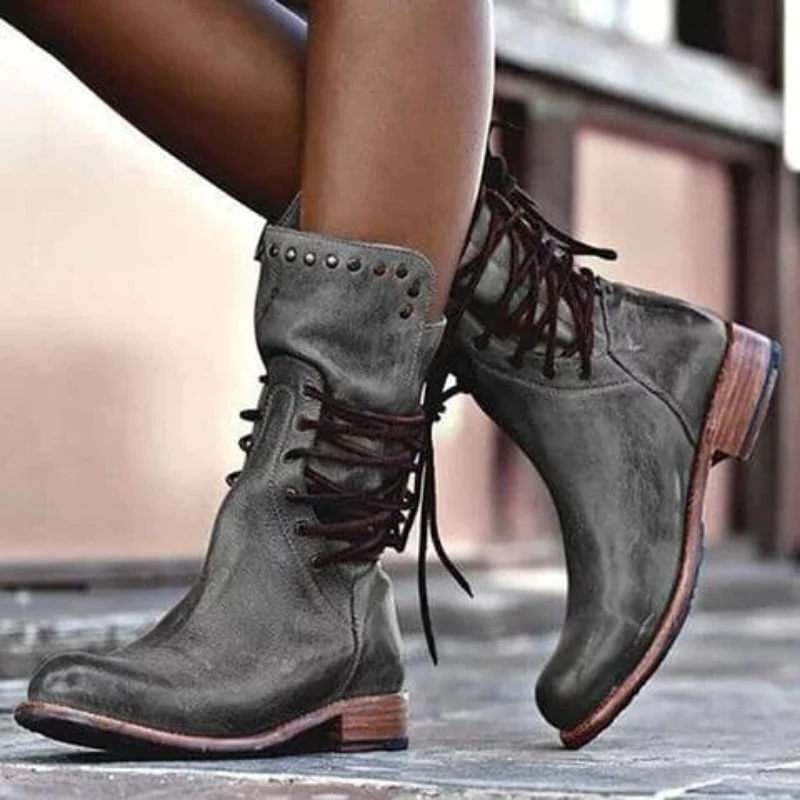 Concetta - Lace-Up Leather Boots