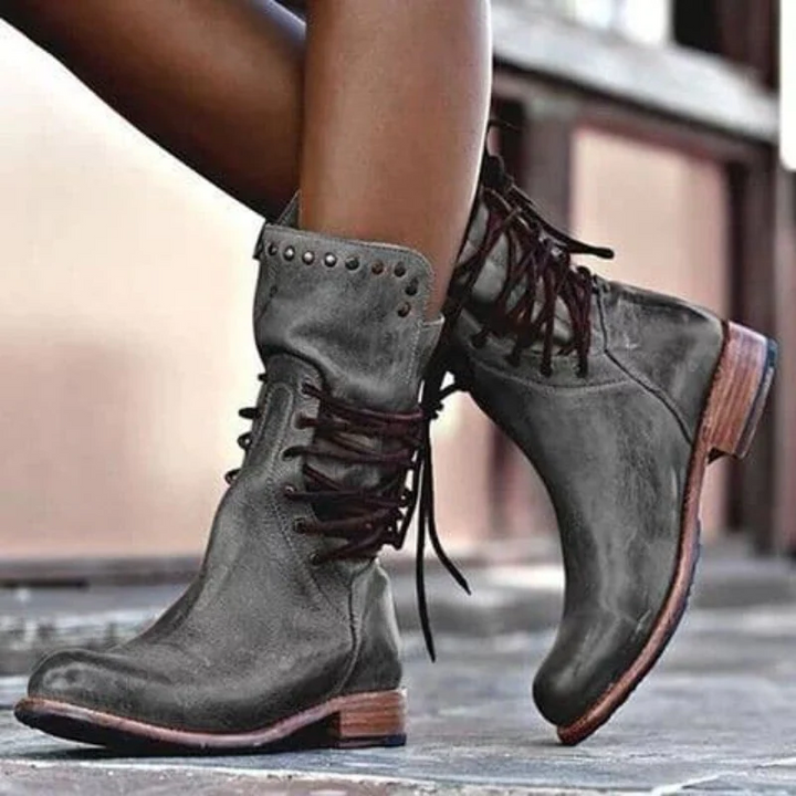 Concetta - Lace-Up Leather Boots