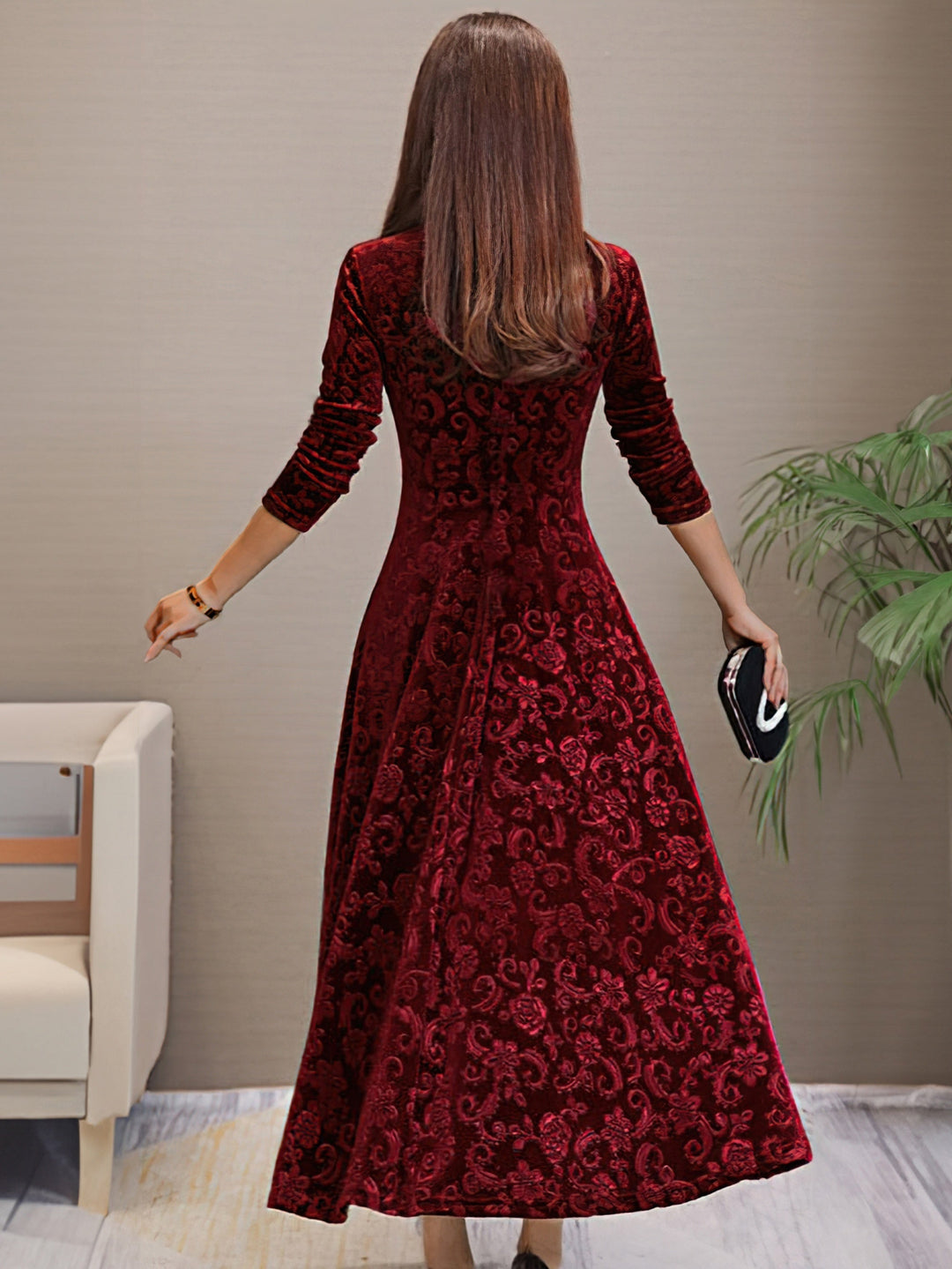 Nancy | Luxurious Velvet Holiday Dress