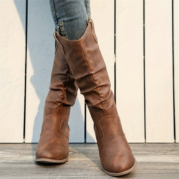 Galiene | Women’s Western Cowboy Boots for Wide Calves with a Low Heel