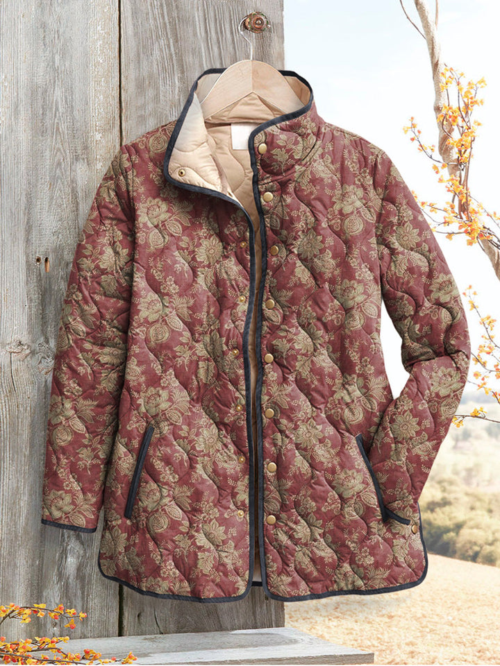 Women's vintage-style floral jacket