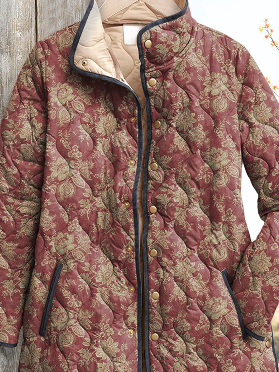Women's vintage-style floral jacket
