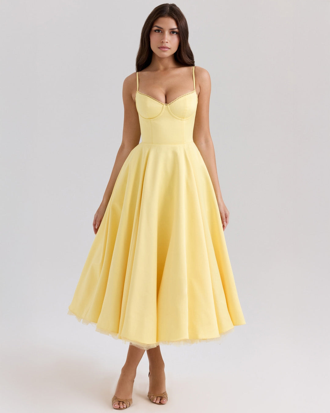 Ophira™ - Elegant Corset Midi Dress