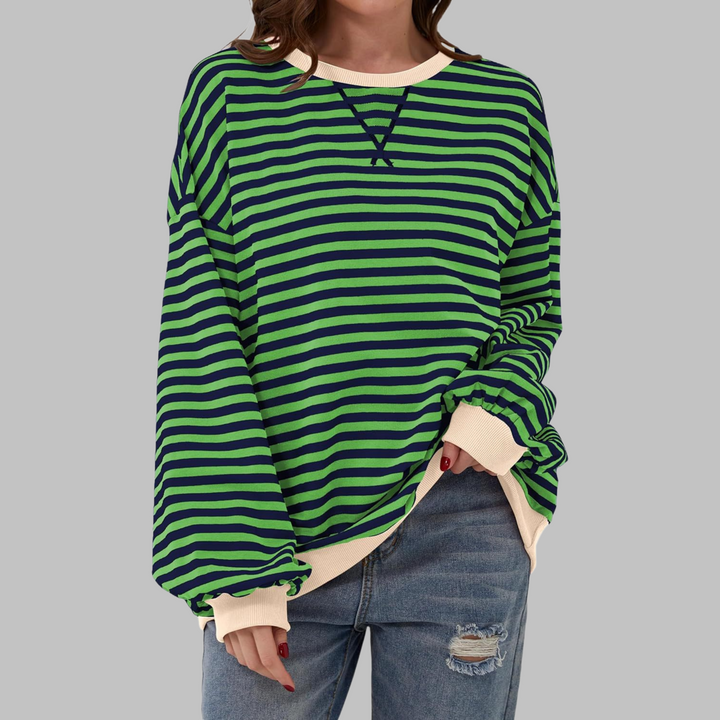 LUKA™ - Striped Long-Sleeve Crew Neck Casual Sweatshirt