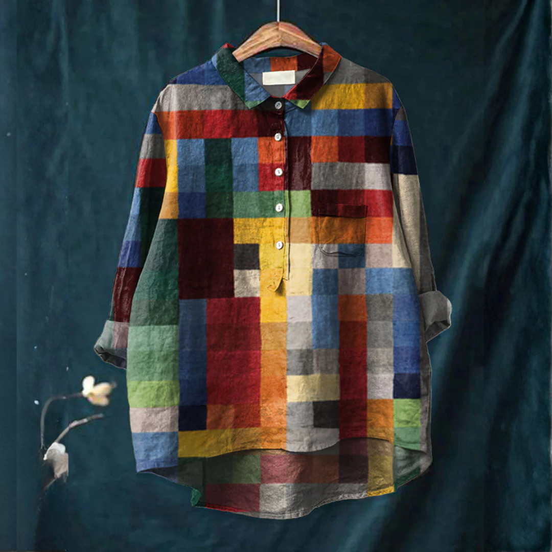 Mirella – Patterned Linen Shirt