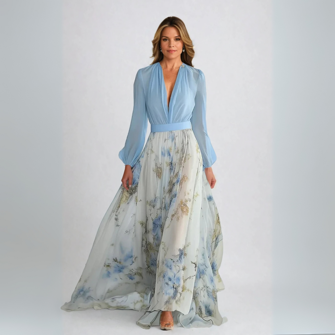 Jewel – Long Floral Print Dress