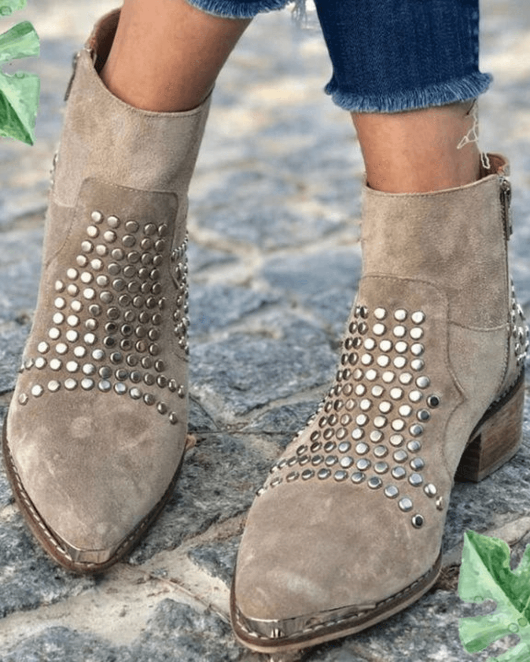 STUDDED ANKLE BOOTS