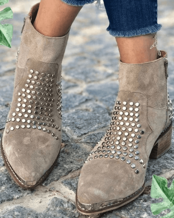 STUDDED ANKLE BOOTS