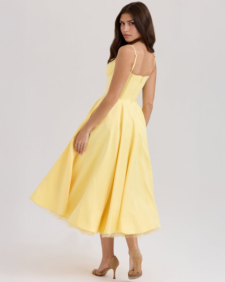 Ophira™ - Elegant Corset Midi Dress