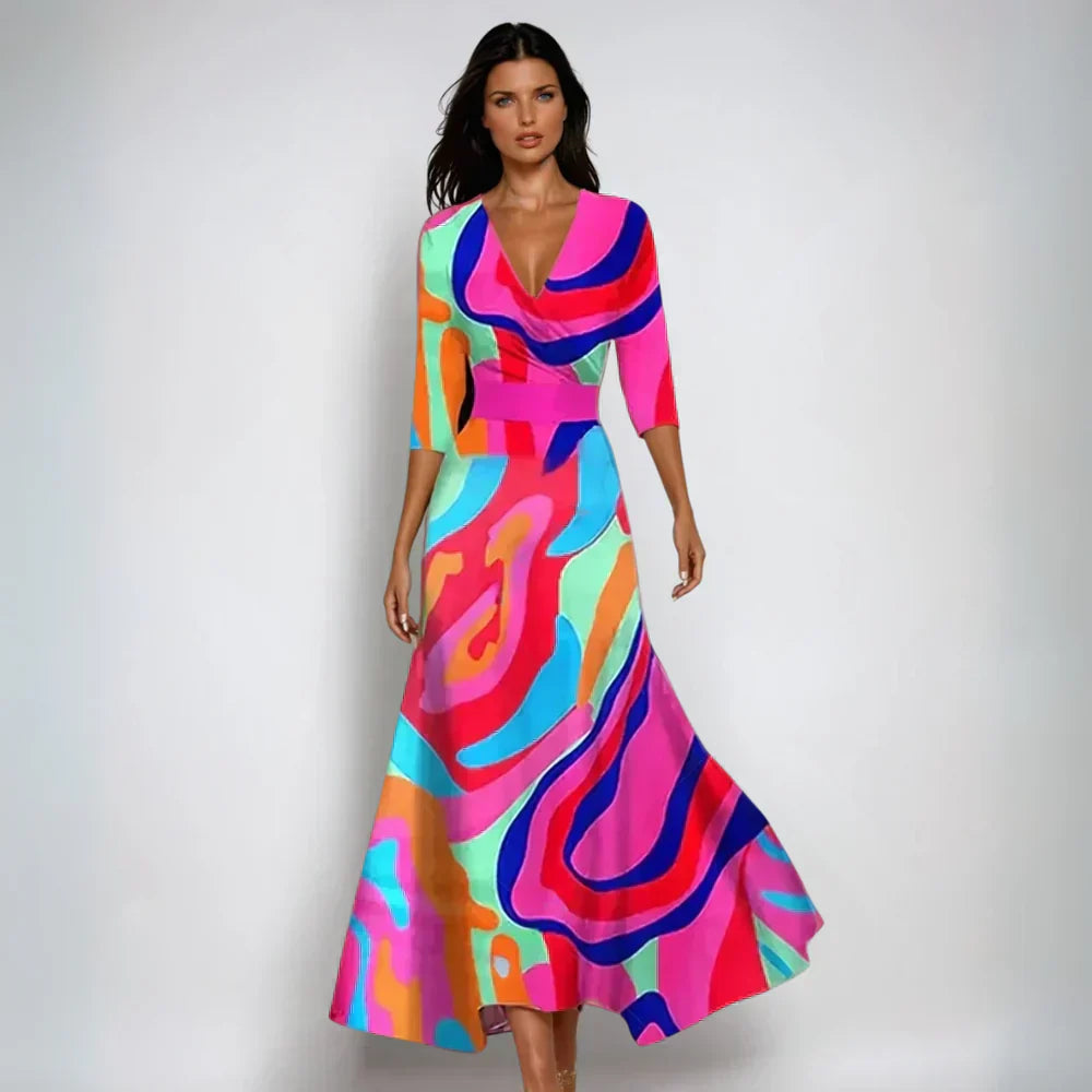 Emily | Stylish Floral Dress for Parties
