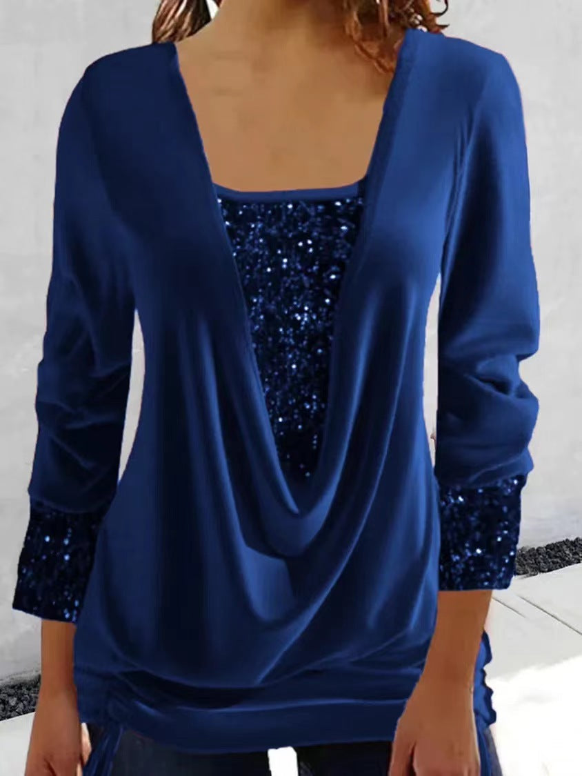 Kiara™ - Long-sleeved shirt with sequins