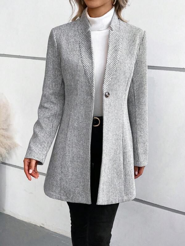 Tanja™ – Elegant Collarless Long-Sleeve Cover-Up