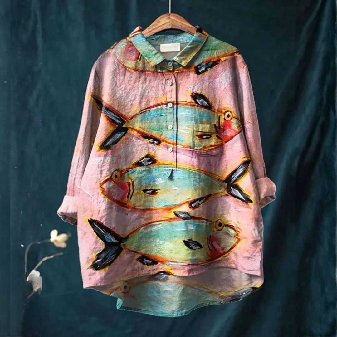 Emanuela - Patterned Linen Shirt