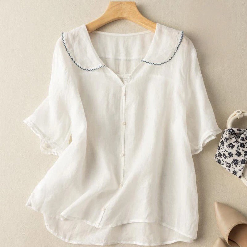 Kristi™ | Retro-Inspired Blouse with Button Details