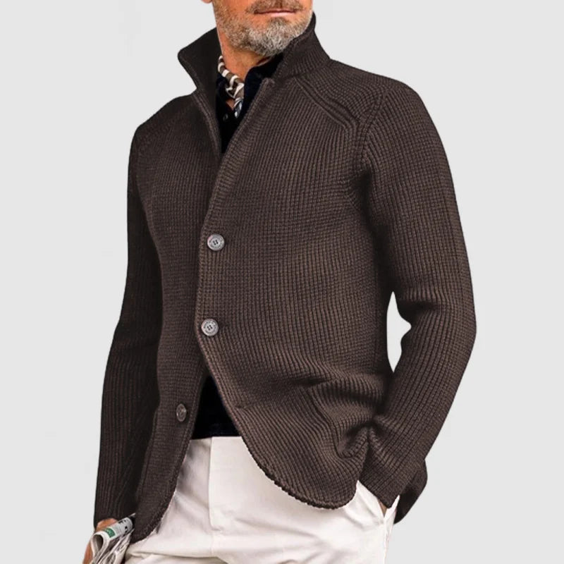 Max | Fine knit men's cardigan with button closure