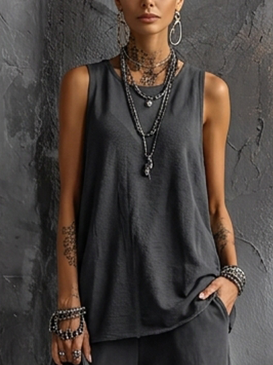 Women's Leisure Set: Dark Grey Hobby Top + Jogging Pants