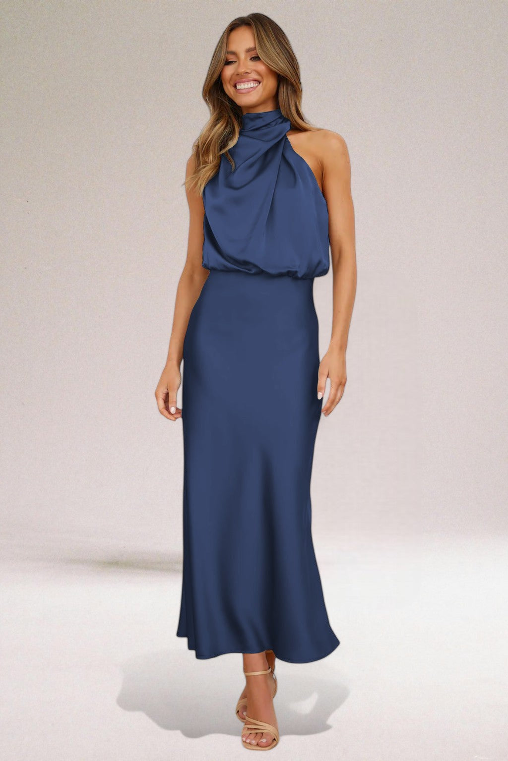 Flavia | Elegant Halter Dress
