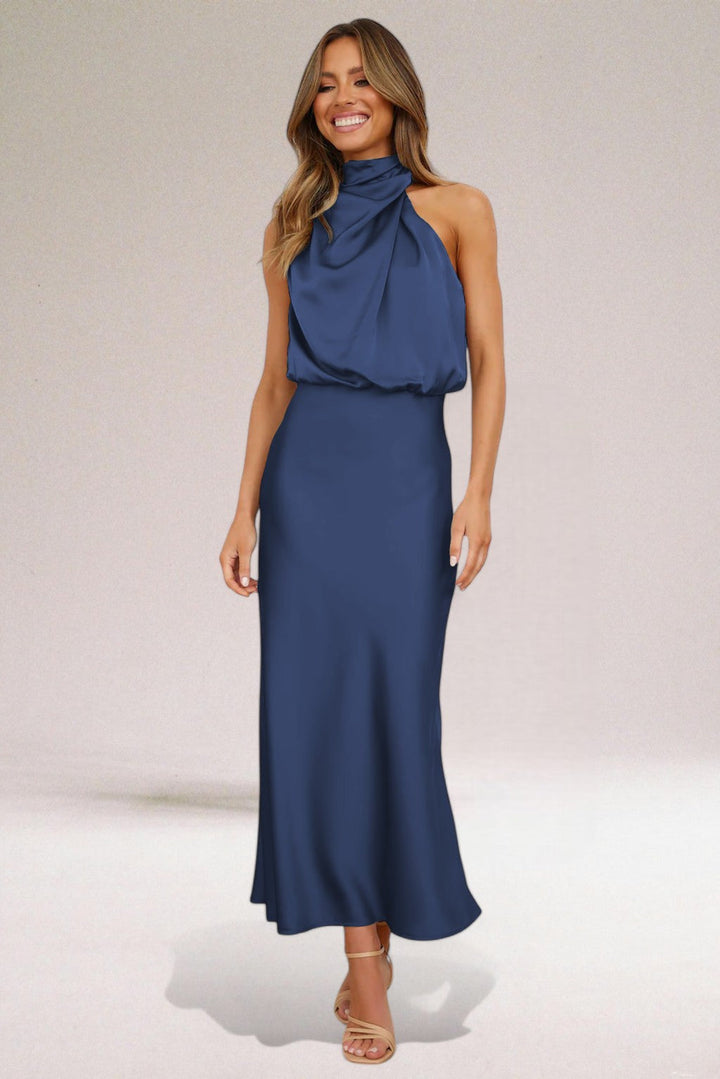 Flavia | Elegant Halter Dress