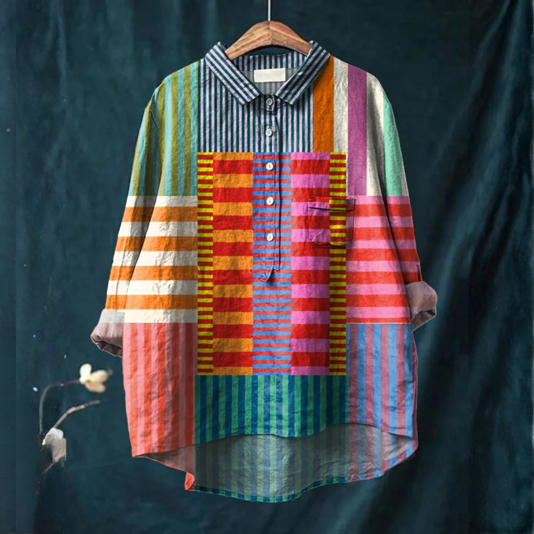 Fiorella – Lightweight patterned linen shirt
