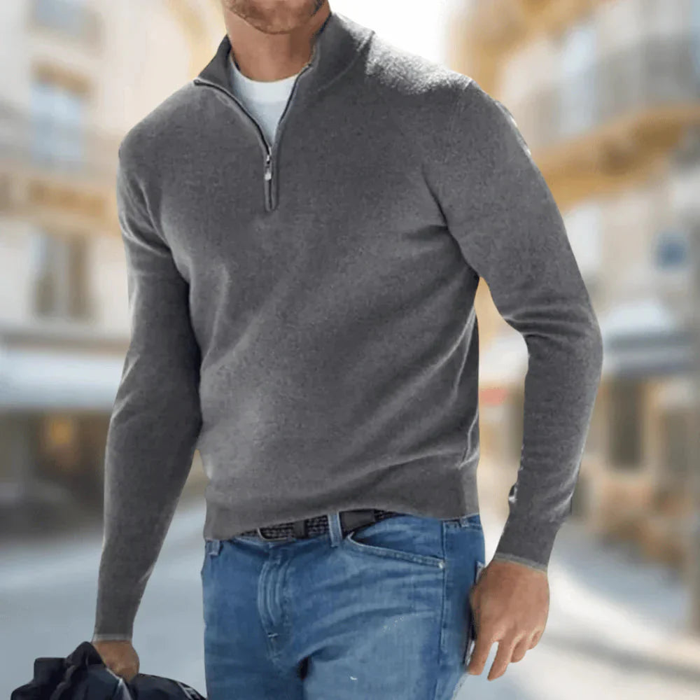 Brit & Boho™️ | Hudson - Men's Quarter-Zip Pullover