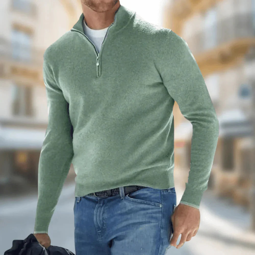 Brit & Boho™️ | Hudson - Men's Quarter-Zip Pullover