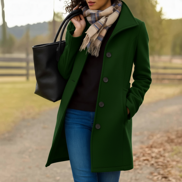Vera™ - Classic Mid-Length Button-Up Coat
