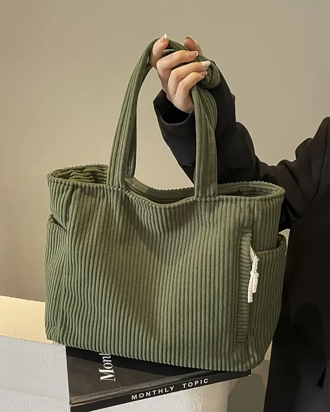 Talia™ – Ribbed Tote Bag