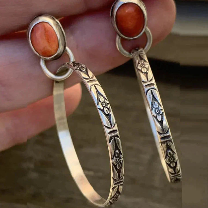 Vintage Onyx Boho Earrings