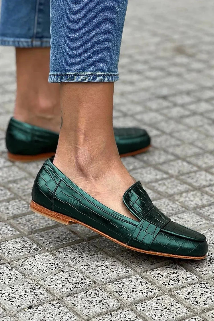 CROCODILE EFFECT LOAFERS