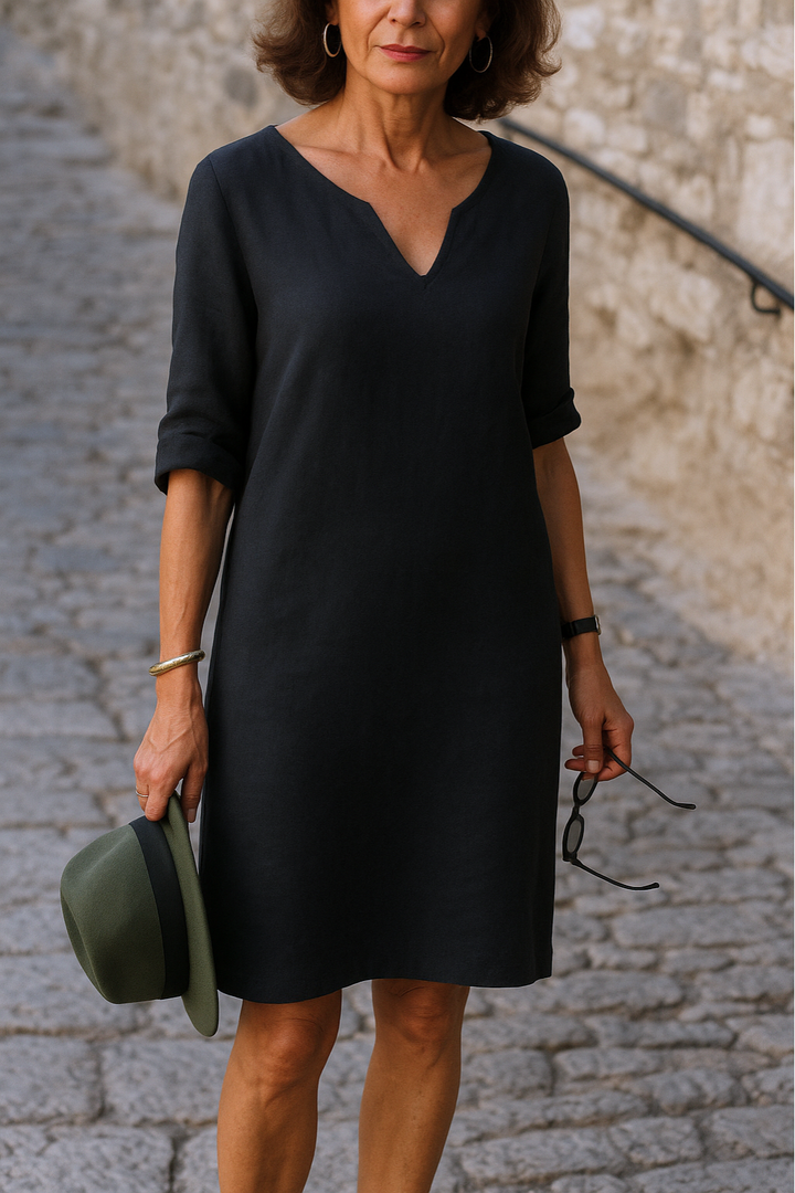 Elvy™ - Elegant V-Neck Dress