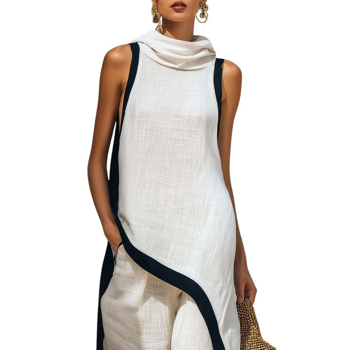 Leonora | Elegant Asymmetrical Wide-Leg Outfit for Women